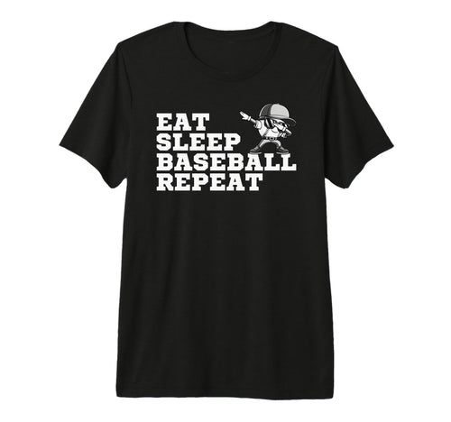 Eat Sleep Baseball Repeat Funny T-Shirt - Minimalist Print for Adults - T-Shirt, Sweatshirt, Hoodie