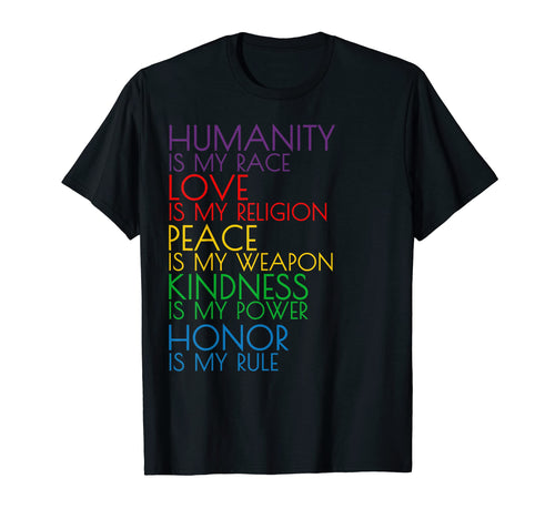 Humanity Is My Race Love Is My T-Shirt - Aesthetic Graphic Men Women - T-Shirt, Sweatshirt, Hoodie