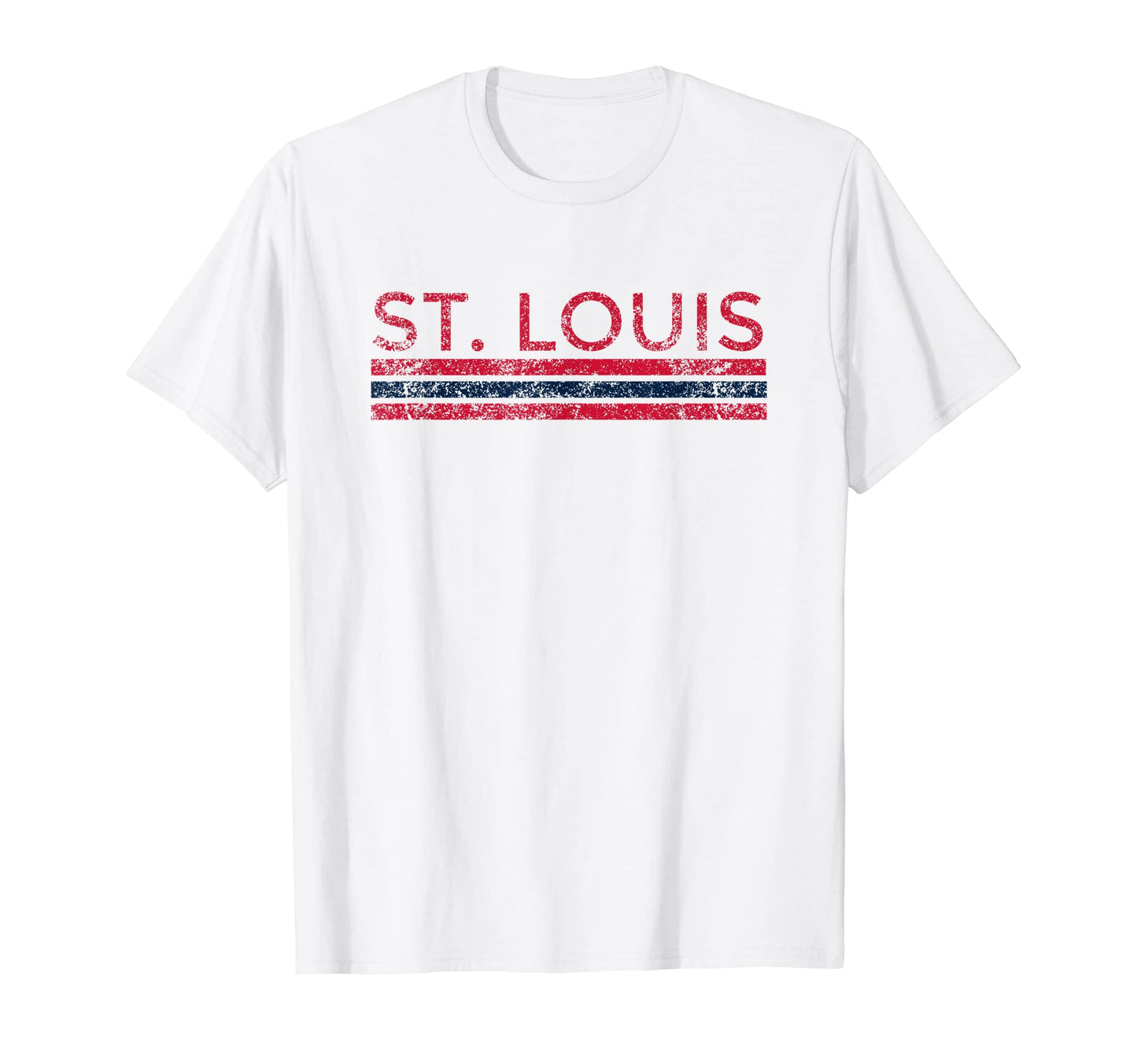 St Louis Missouri Weathered Stripe T-Shirt - Trendy Graphic Men Women - T-Shirt, Sweatshirt, Hoodie