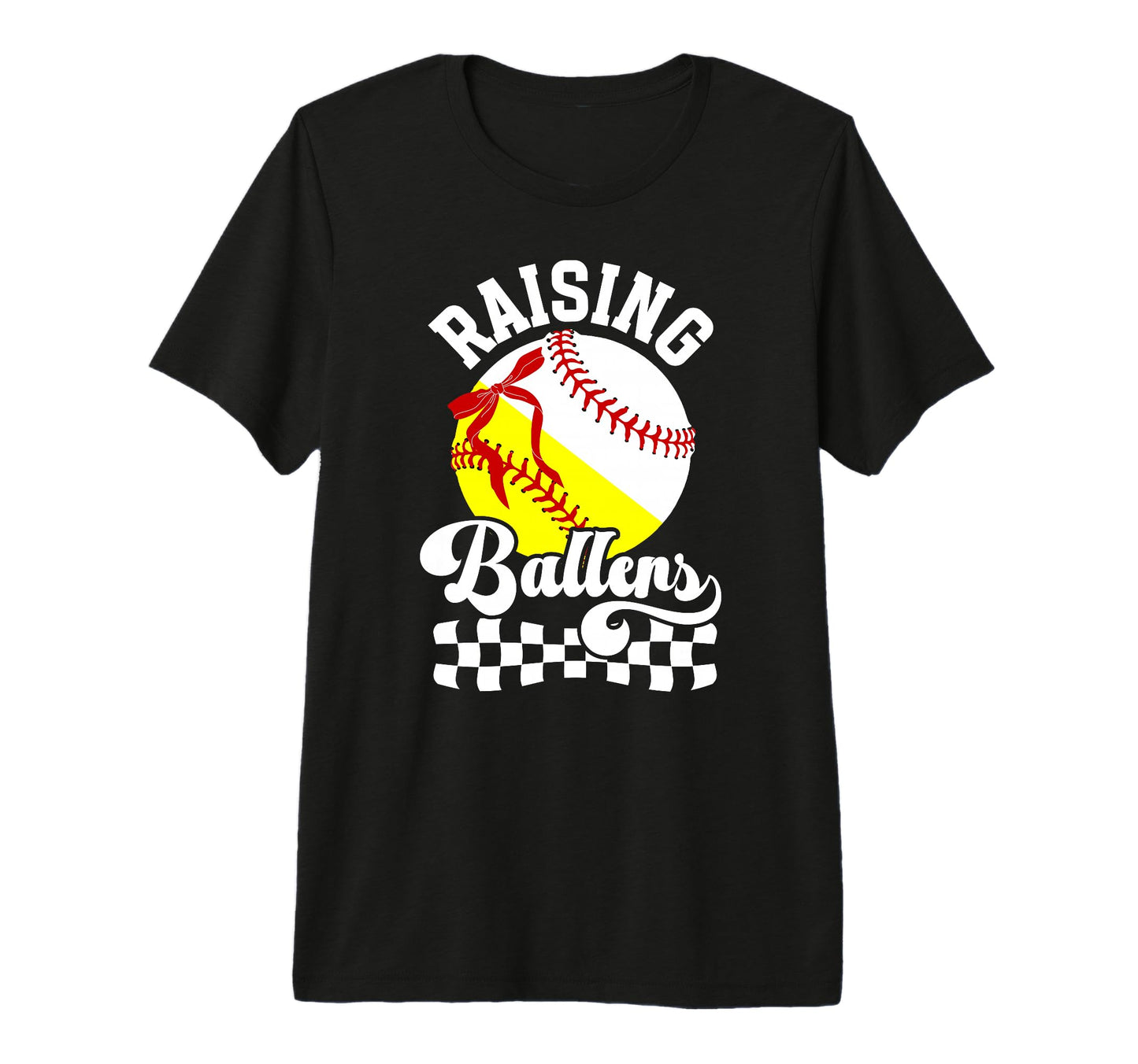 Raising Ballers Proud Baseball Softball T-Shirt - Custom Art Print Unisex - T-Shirt, Sweatshirt, Hoodie