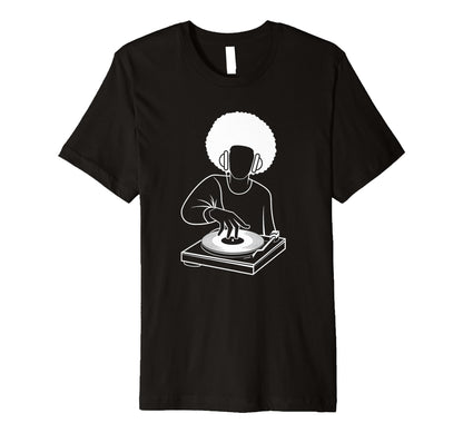 Raised Old School Hip Hop Dj Turntable T-Shirt - Novelty Apparel Unisex - T-Shirt, Sweatshirt, Hoodie