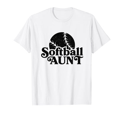 Softball Aunt Softball Player Softball T-Shirt - Unique Graphic Men Women - T-Shirt, Sweatshirt, Hoodie