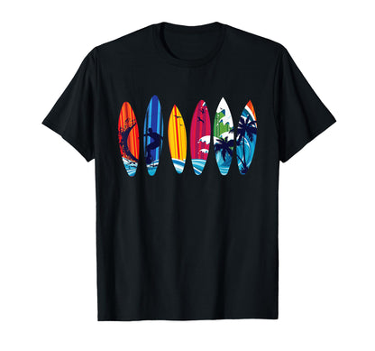 Surfboarder Surf Surfboard T-Shirt - Trendy Graphic Unisex - T-Shirt, Sweatshirt, Hoodie