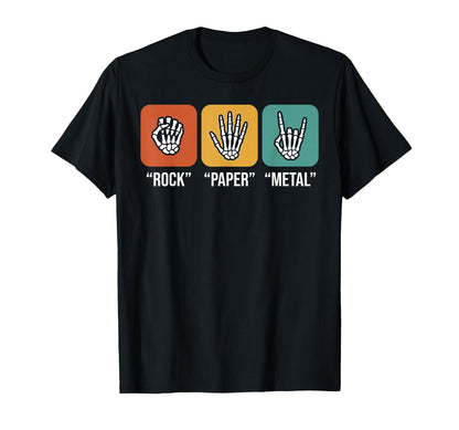 Rock Paper Metal Rock N Roll T-Shirt - Casual Everyday Wear Men Women - T-Shirt, Sweatshirt, Hoodie