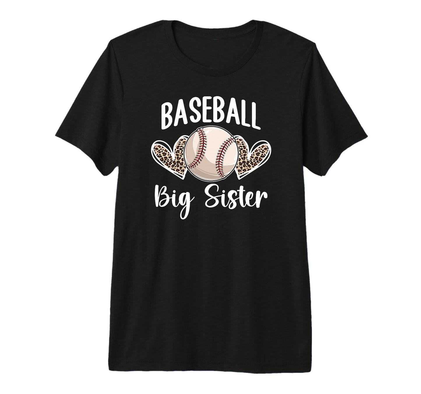 Baseball Big Sister Baseball Player Big T-Shirt - Graphic Print for Adults - T-Shirt, Sweatshirt, Hoodie