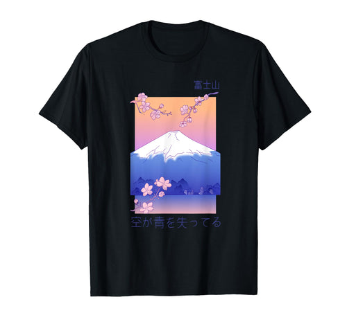 Vaporwave Aesthetic Japanese Cherry T-Shirt - Fun Novelty Design Unisex - T-Shirt, Sweatshirt, Hoodie