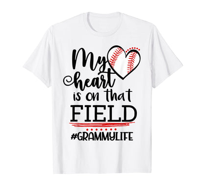 My Heart Is That Field Ballpark T-Shirt - Minimalist Print for Adults - T-Shirt, Sweatshirt, Hoodie