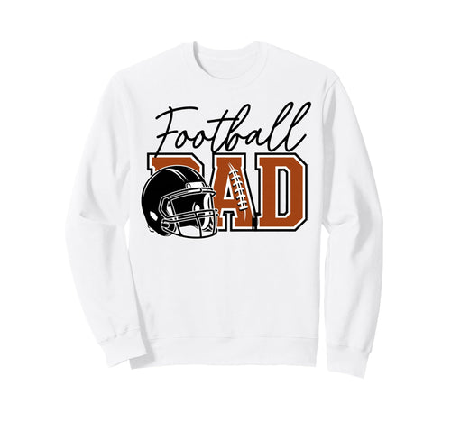 Football Dad Helmet Game Day Sports Sweatshirt - Minimalist Print Unisex - T-Shirt, Sweatshirt, Hoodie