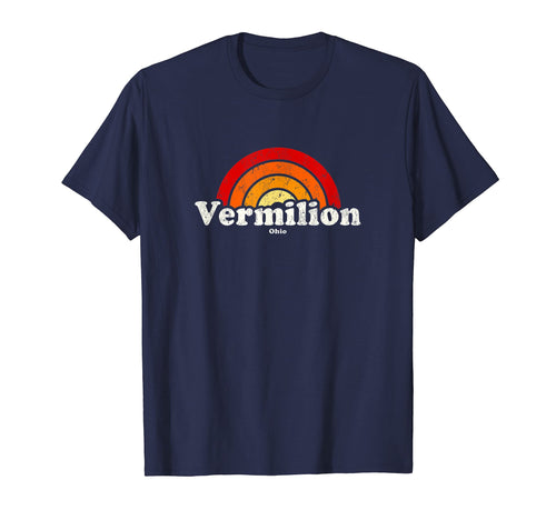Vermilion Ohio Oh 70S Rainbow T-Shirt - Graphic Print Men Women - T-Shirt, Sweatshirt, Hoodie