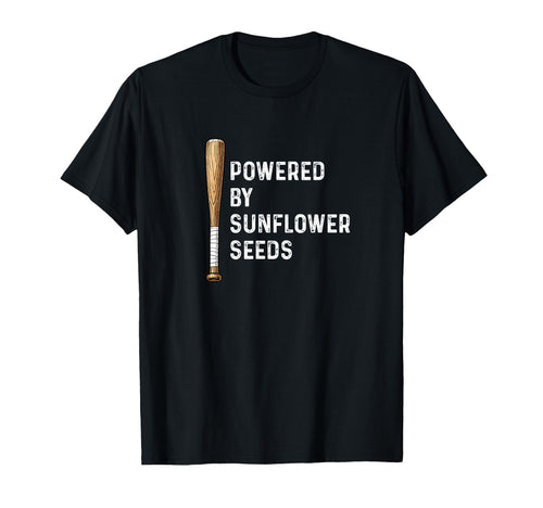 Powered Sunflower Seeds Baseball T-Shirt - Custom Art Print for Adults - T-Shirt, Sweatshirt, Hoodie