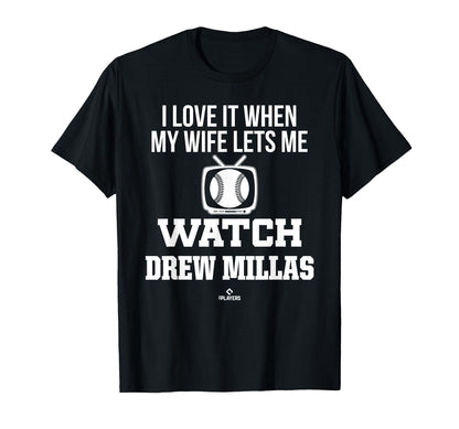 My Wife Lets Me Watch Drew Millas T-Shirt - Minimalist Print Men Women - T-Shirt, Sweatshirt, Hoodie