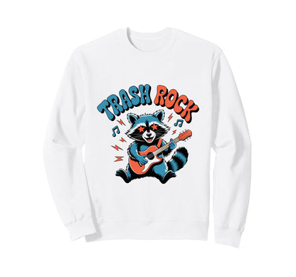 Trash Rock Raccoon Playing Guitar Sweatshirt - Trendy Graphic Men Women - T-Shirt, Sweatshirt, Hoodie