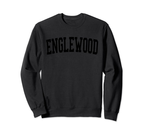 Englewood Co Distressed Black Varsity Sweatshirt - Aesthetic Graphic Unisex - T-Shirt, Sweatshirt, Hoodie