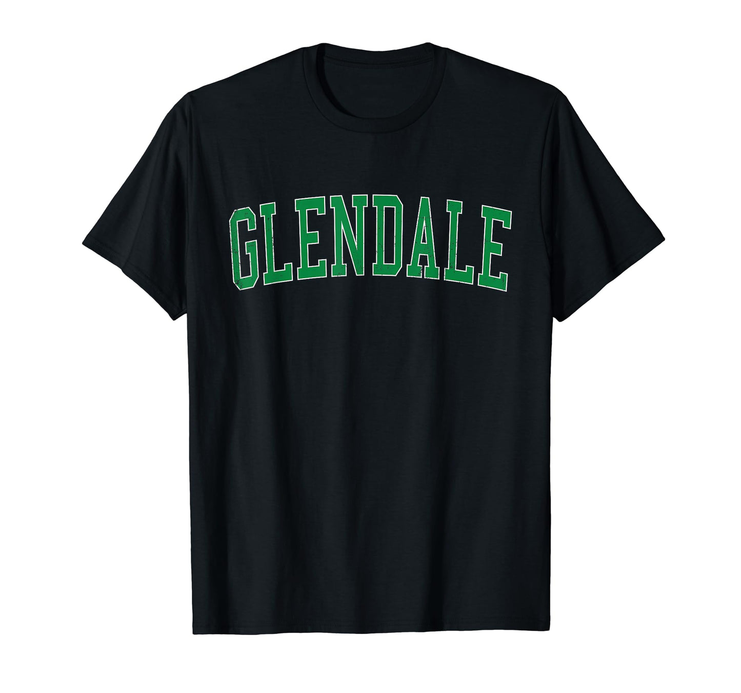 Glendale Wi Distressed Green Varsity T-Shirt - Graphic Print for Adults - T-Shirt, Sweatshirt, Hoodie