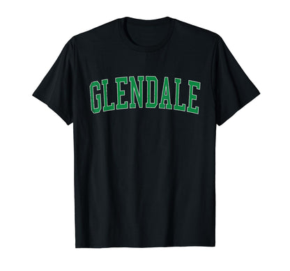 Glendale Wi Distressed Green Varsity T-Shirt - Graphic Print for Adults - T-Shirt, Sweatshirt, Hoodie