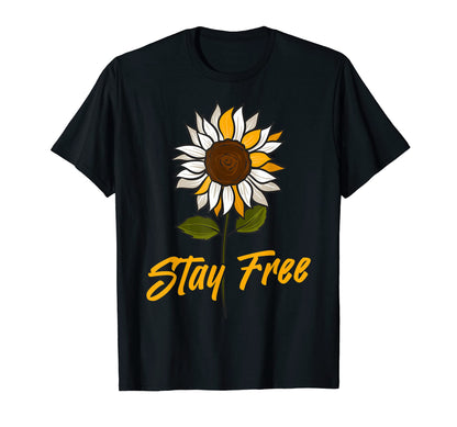 Peace Sign Love Sunflower 70S Hippie T-Shirt - Unique Graphic Men Women - T-Shirt, Sweatshirt, Hoodie