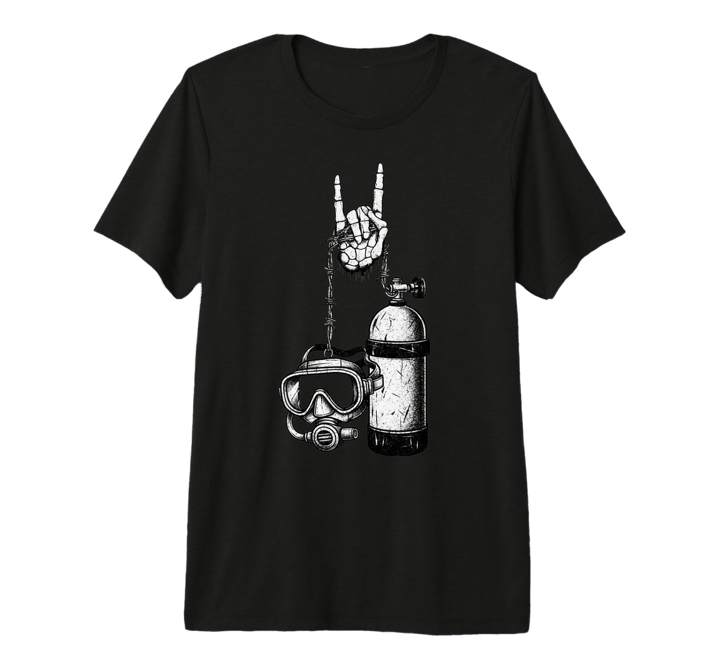 Mens Scuba Diver Diving 90S Alt Metal T-Shirt - Unique Graphic for Adults - T-Shirt, Sweatshirt, Hoodie