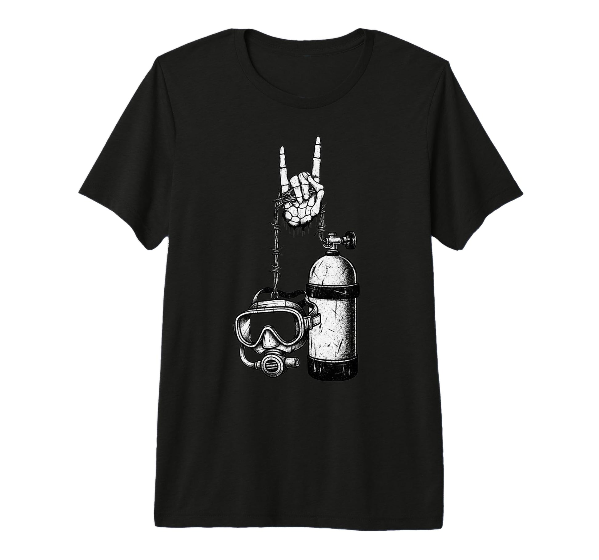 Mens Scuba Diver Diving 90S Alt Metal T-Shirt - Unique Graphic for Adults - T-Shirt, Sweatshirt, Hoodie