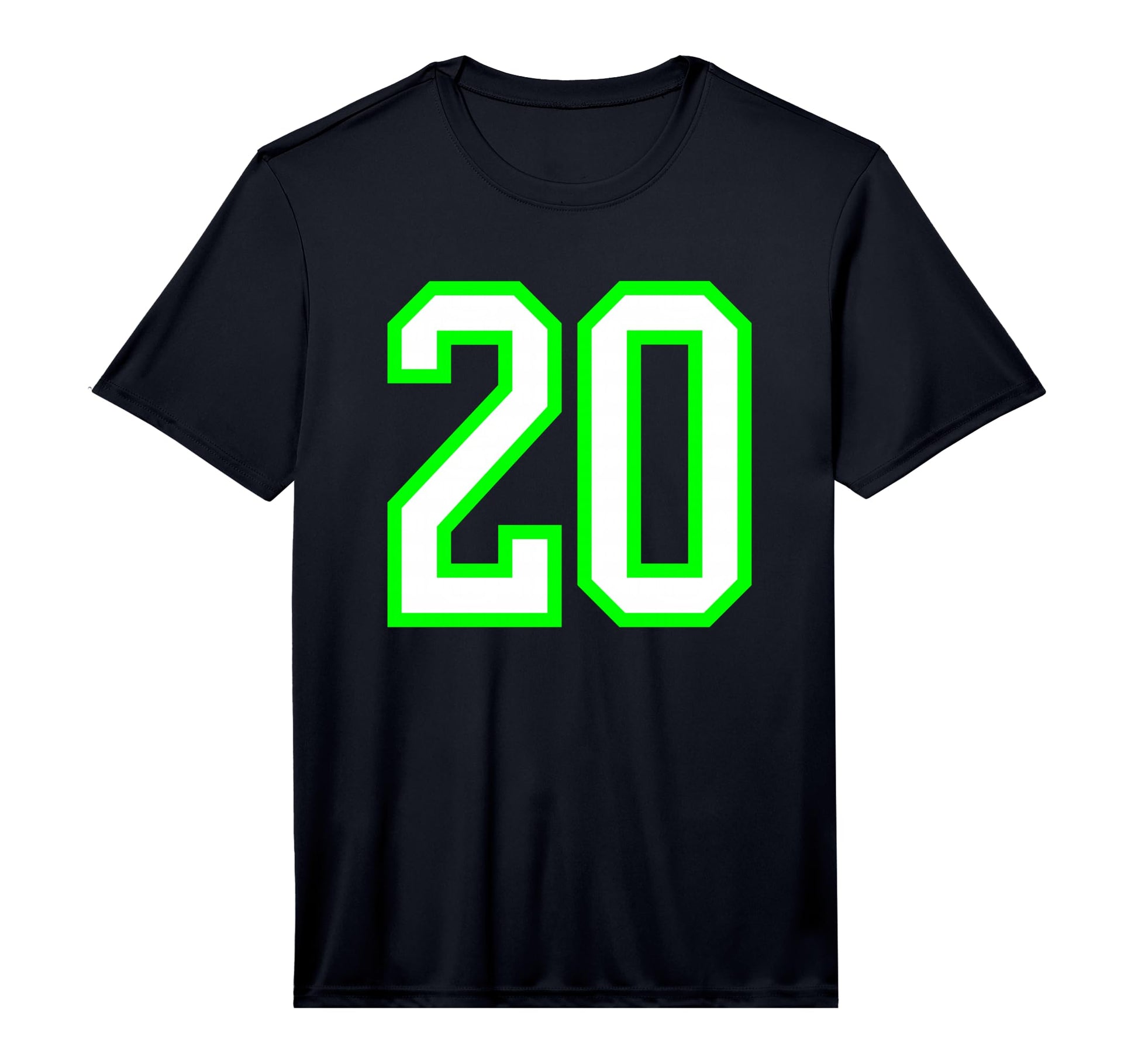White Lime Sports Team Number 20 T-Shirt - Fun Novelty Design Unisex - T-Shirt, Sweatshirt, Hoodie