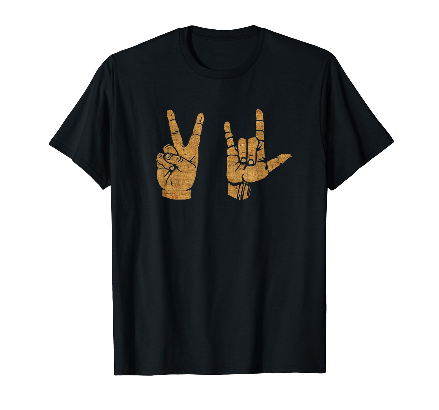 Peace And Love Asl T-Shirt - Casual Everyday Wear Unisex - T-Shirt, Sweatshirt, Hoodie