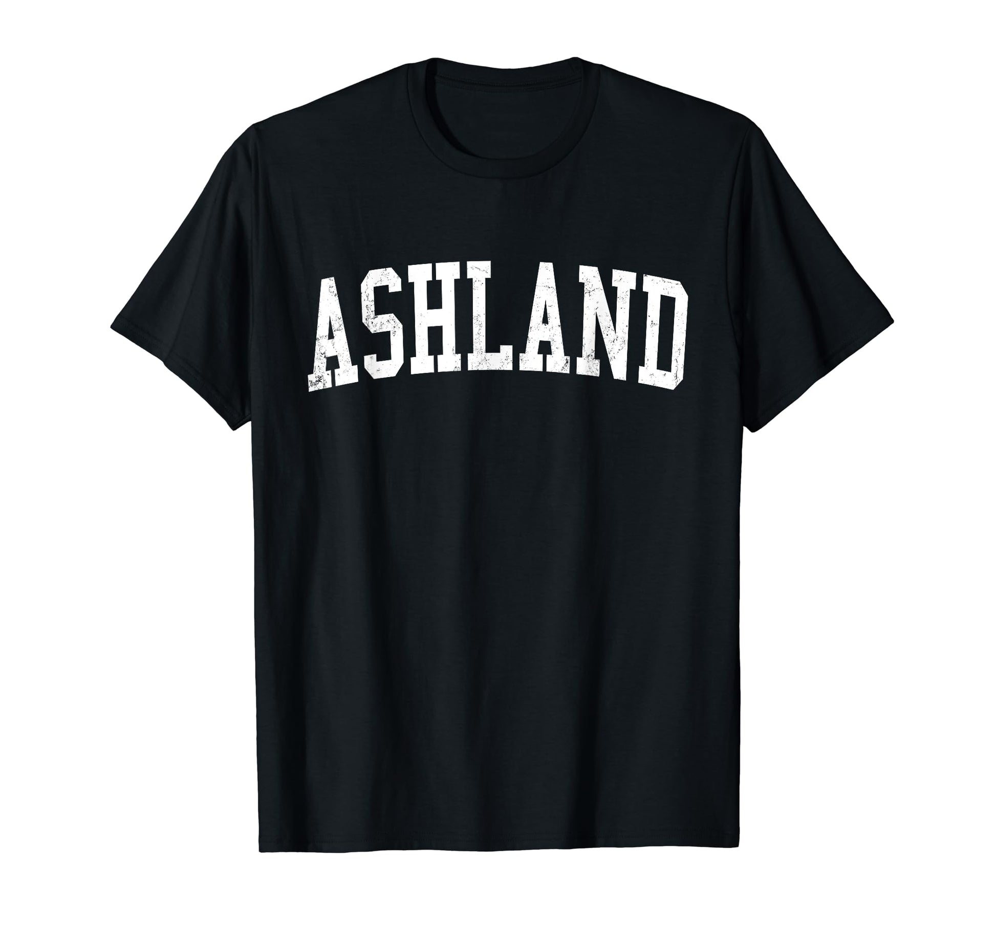 Ashland Ca Distressed White Varsity T-Shirt - Novelty Apparel Unisex - T-Shirt, Sweatshirt, Hoodie