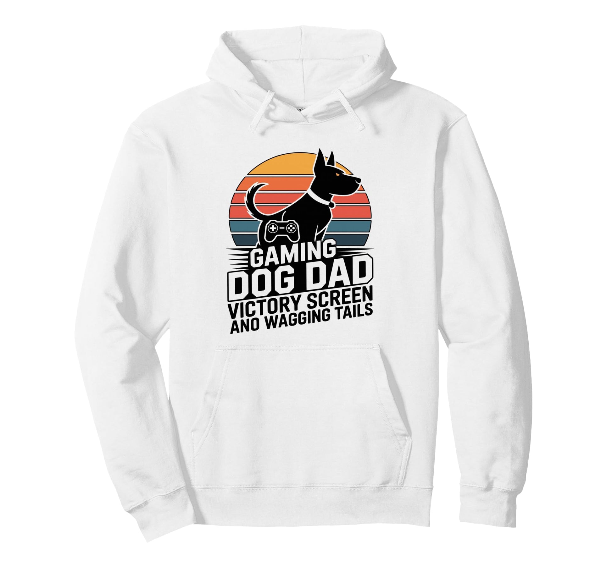 Gaming Dog Dad Victory Screen And Hoodie - Streetwear Style Men Women - T-Shirt, Sweatshirt, Hoodie