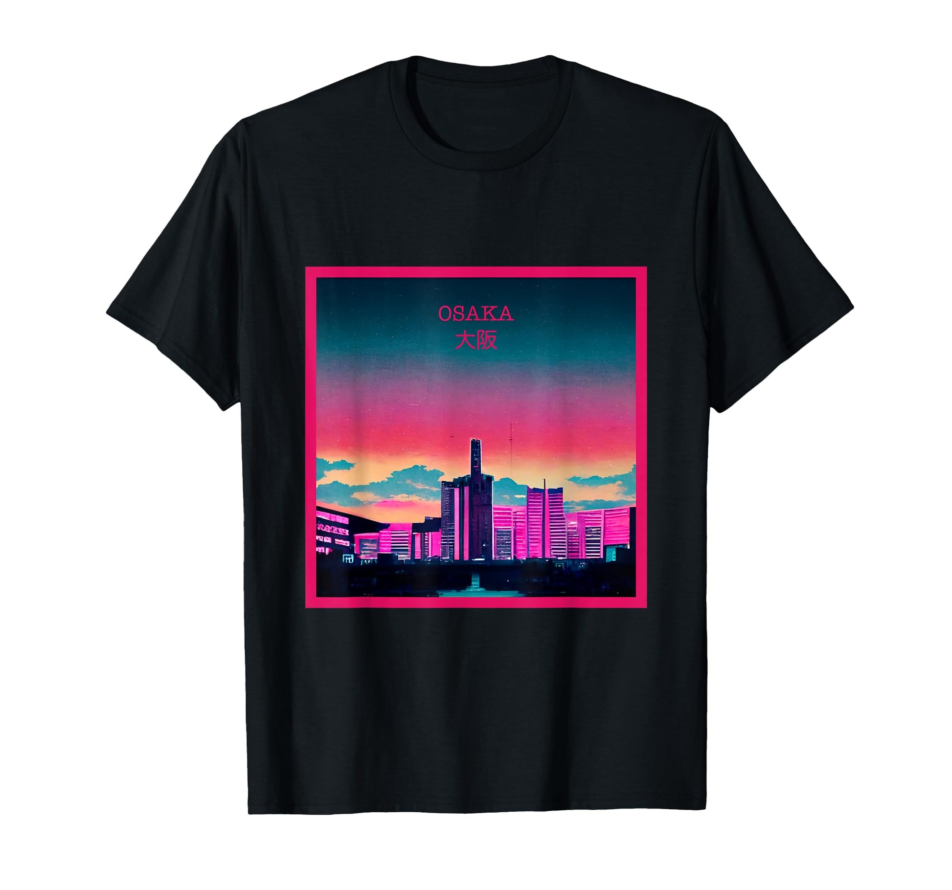 Vaporwave Osaka City 80S Aesthetic Purple T-Shirt - Trendy Graphic Unisex - T-Shirt, Sweatshirt, Hoodie