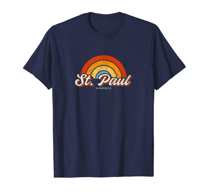 St Paul Minnesota Mn Rainbow 70S T-Shirt - Streetwear Style Unisex - T-Shirt, Sweatshirt, Hoodie