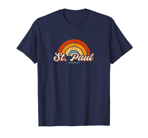 St Paul Minnesota Mn Rainbow 70S T-Shirt - Streetwear Style Unisex - T-Shirt, Sweatshirt, Hoodie