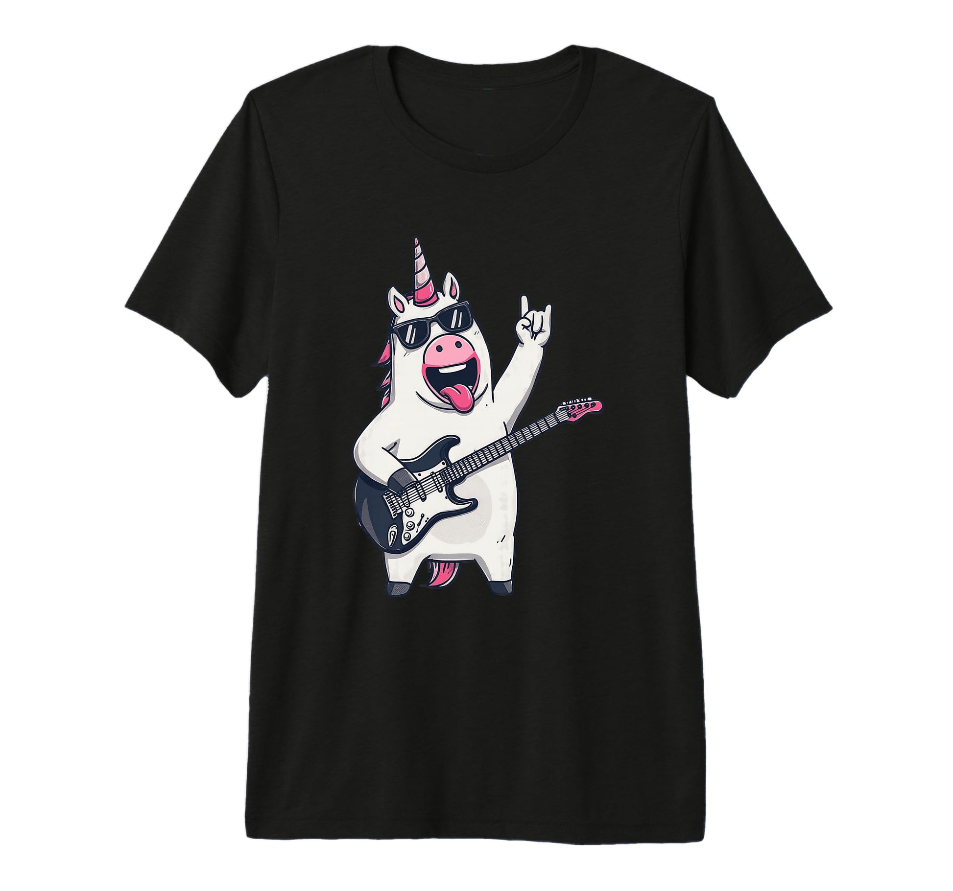 Funny Unicorn Rock Music Guitar Player T-Shirt - Unique Graphic for Adults - T-Shirt, Sweatshirt, Hoodie