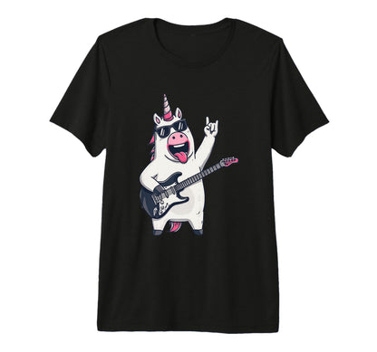 Funny Unicorn Rock Music Guitar Player T-Shirt - Unique Graphic for Adults - T-Shirt, Sweatshirt, Hoodie