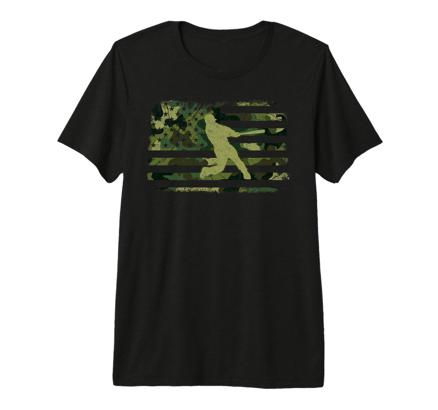Baseball Us Camouflage Flag Baseball T-Shirt - Graphic Print for Adults - T-Shirt, Sweatshirt, Hoodie