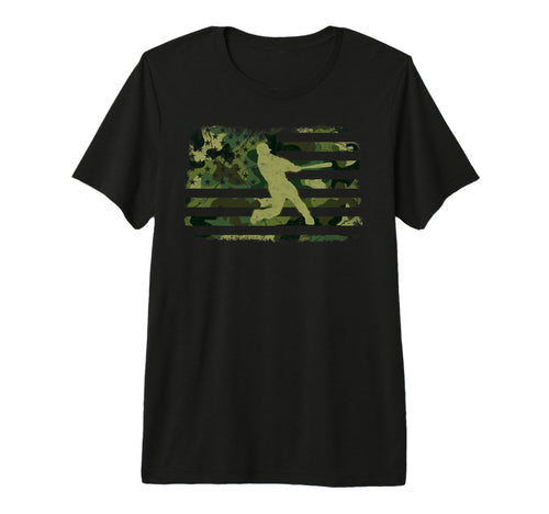 Baseball Us Camouflage Flag Baseball T-Shirt - Graphic Print for Adults - T-Shirt, Sweatshirt, Hoodie