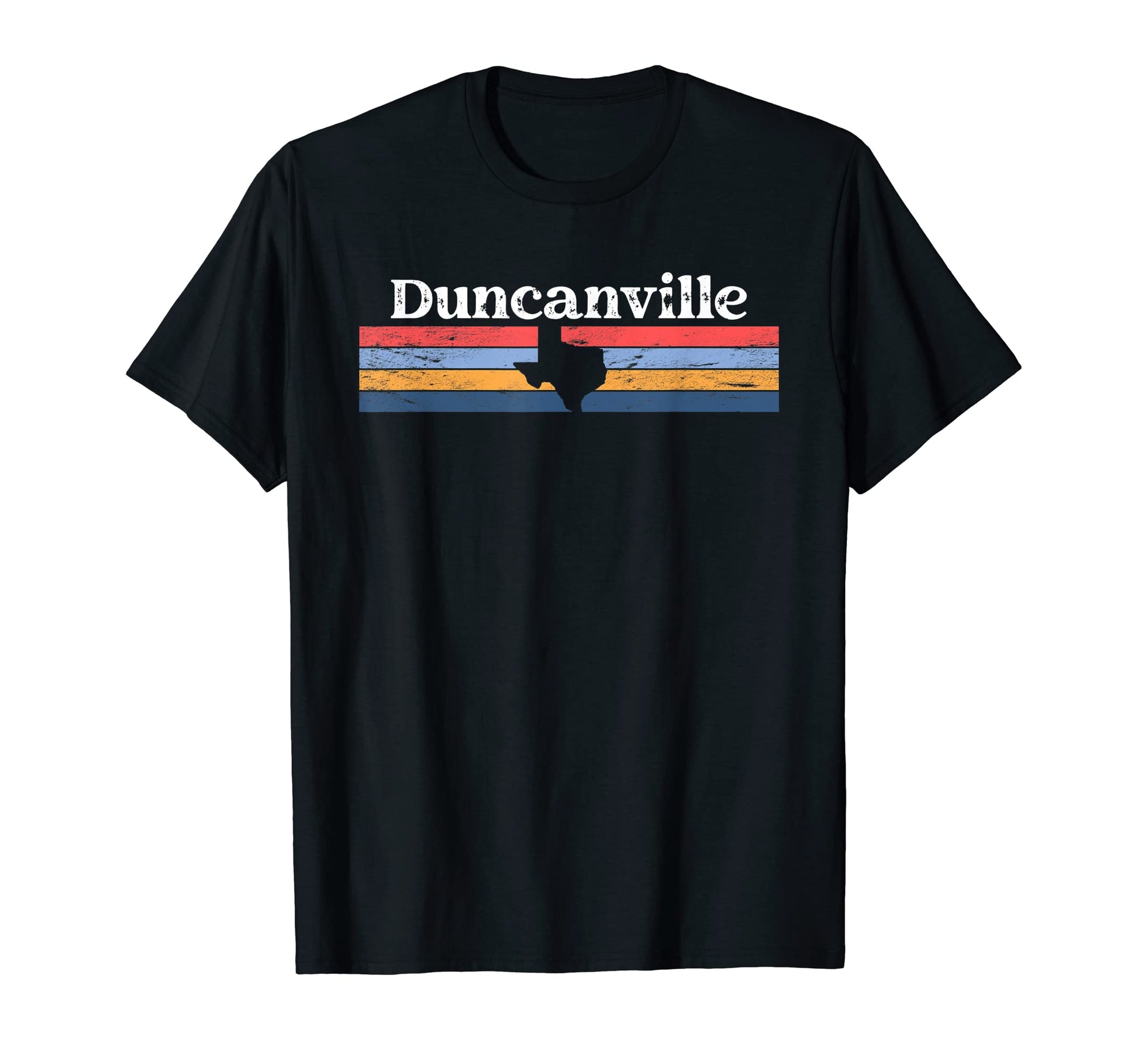 Duncanville Texas Tx Stripes State 70S T-Shirt - Novelty Apparel Men Women - T-Shirt, Sweatshirt, Hoodie