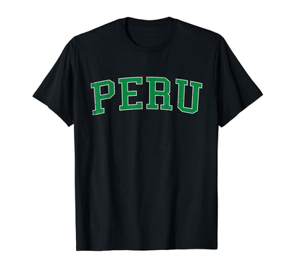 Peru Distressed Green Varsity T-Shirt - Unique Graphic Men Women - T-Shirt, Sweatshirt, Hoodie