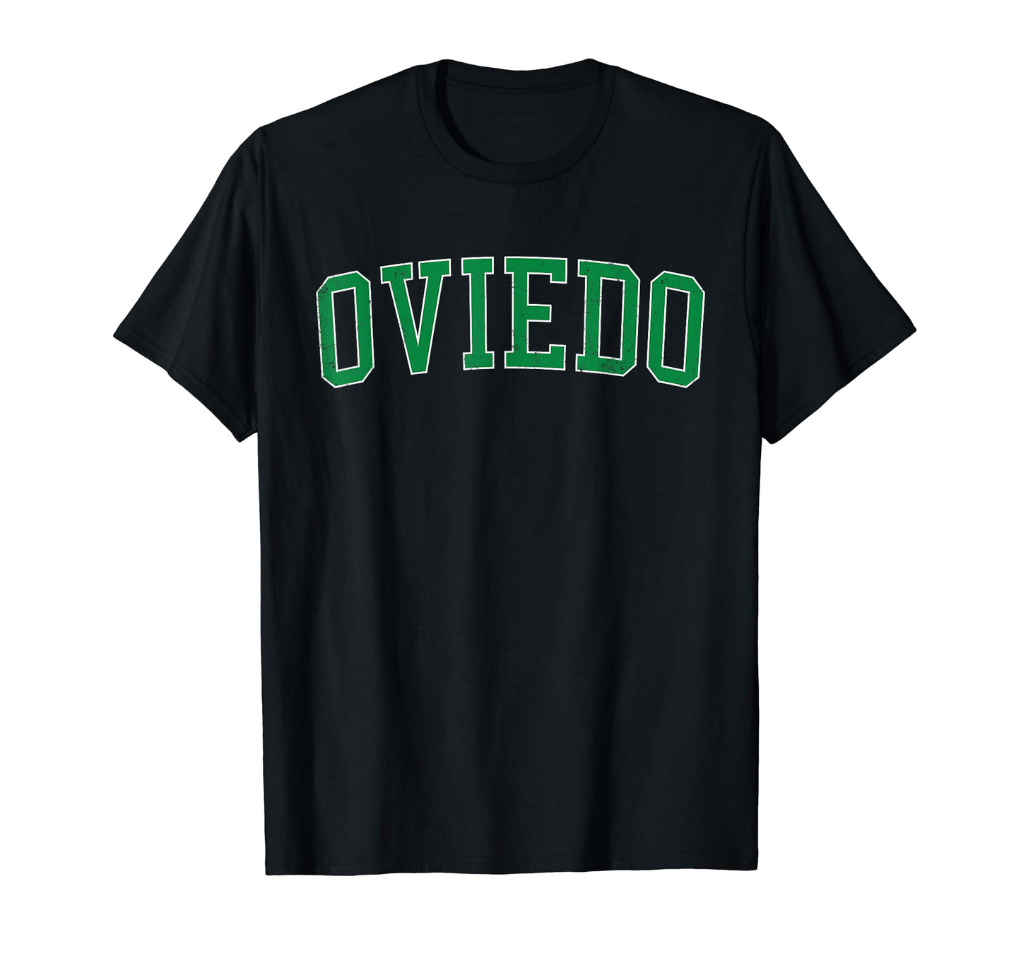 Oviedo Fl Distressed Green Varsity T-Shirt - Minimalist Print Unisex - T-Shirt, Sweatshirt, Hoodie
