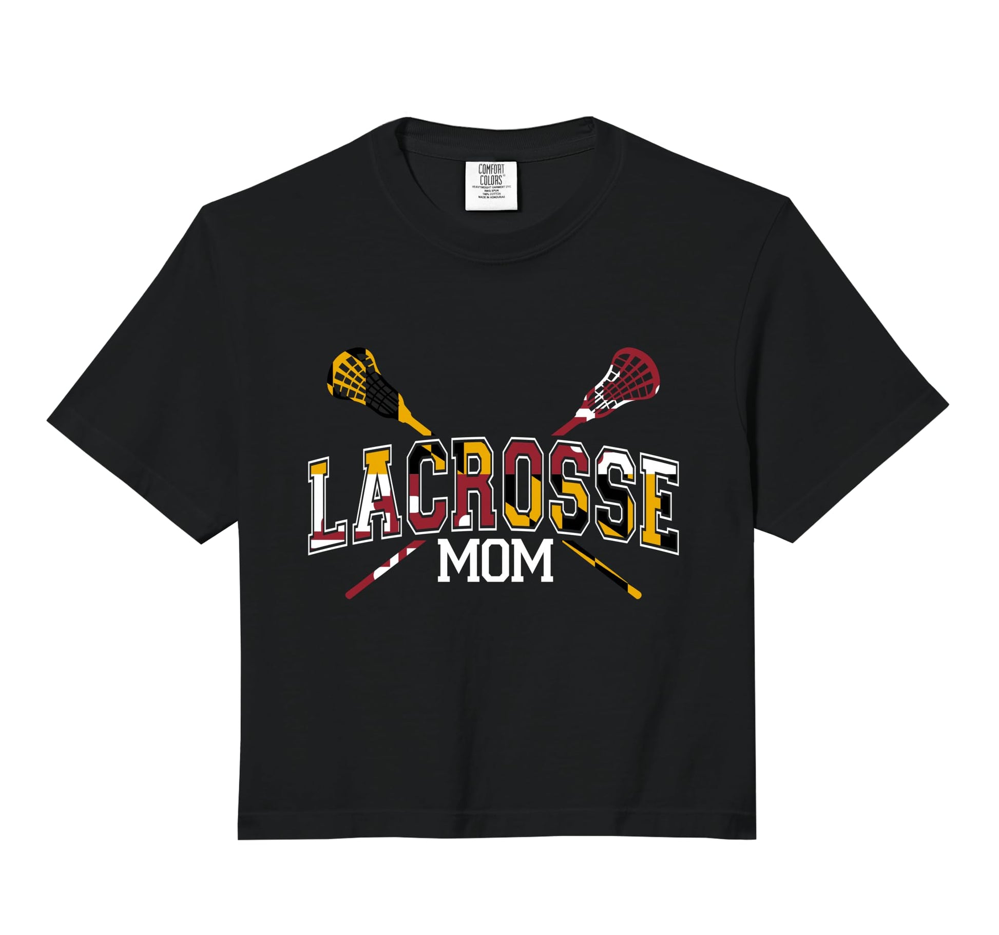 Maryland Flag Lacrosse Mom Stick Lax Hoodie - Aesthetic Graphic Unisex - T-Shirt, Sweatshirt, Hoodie