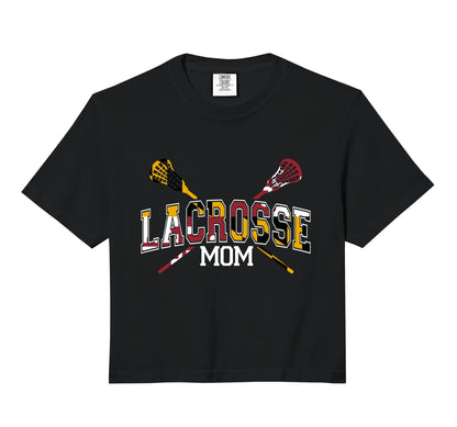 Maryland Flag Lacrosse Mom Stick Lax Hoodie - Aesthetic Graphic Unisex - T-Shirt, Sweatshirt, Hoodie