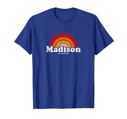 Madison Connecticut Ct 70S Rainbow T-Shirt - Trendy Graphic for Adults - T-Shirt, Sweatshirt, Hoodie