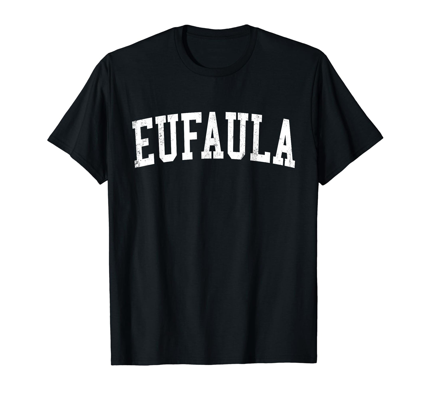 Eufaula Al Distressed White Varsity T-Shirt - Streetwear Style Men Women - T-Shirt, Sweatshirt, Hoodie