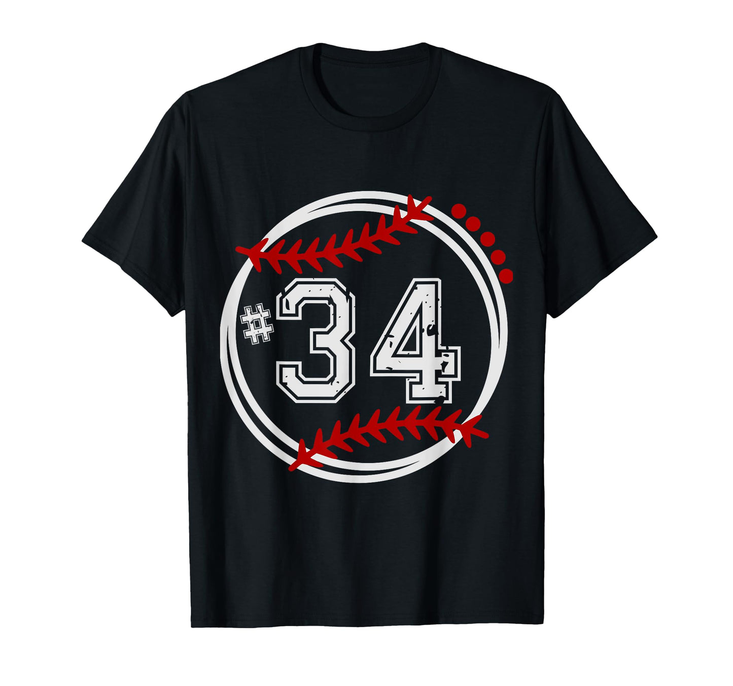 Baseball Jersey Number 34 Trendy T-Shirt - Casual Everyday Wear for Adults - T-Shirt, Sweatshirt, Hoodie