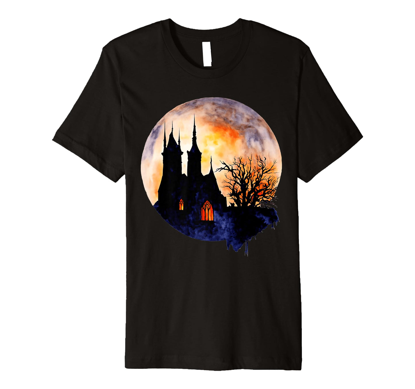 Occult Castle Reaper Art Goths Emo T-Shirt - Minimalist Print for Adults - T-Shirt, Sweatshirt, Hoodie