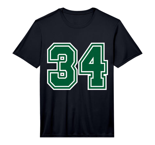 Green Sports Team Number 34 T-Shirt - Casual Everyday Wear Unisex - T-Shirt, Sweatshirt, Hoodie