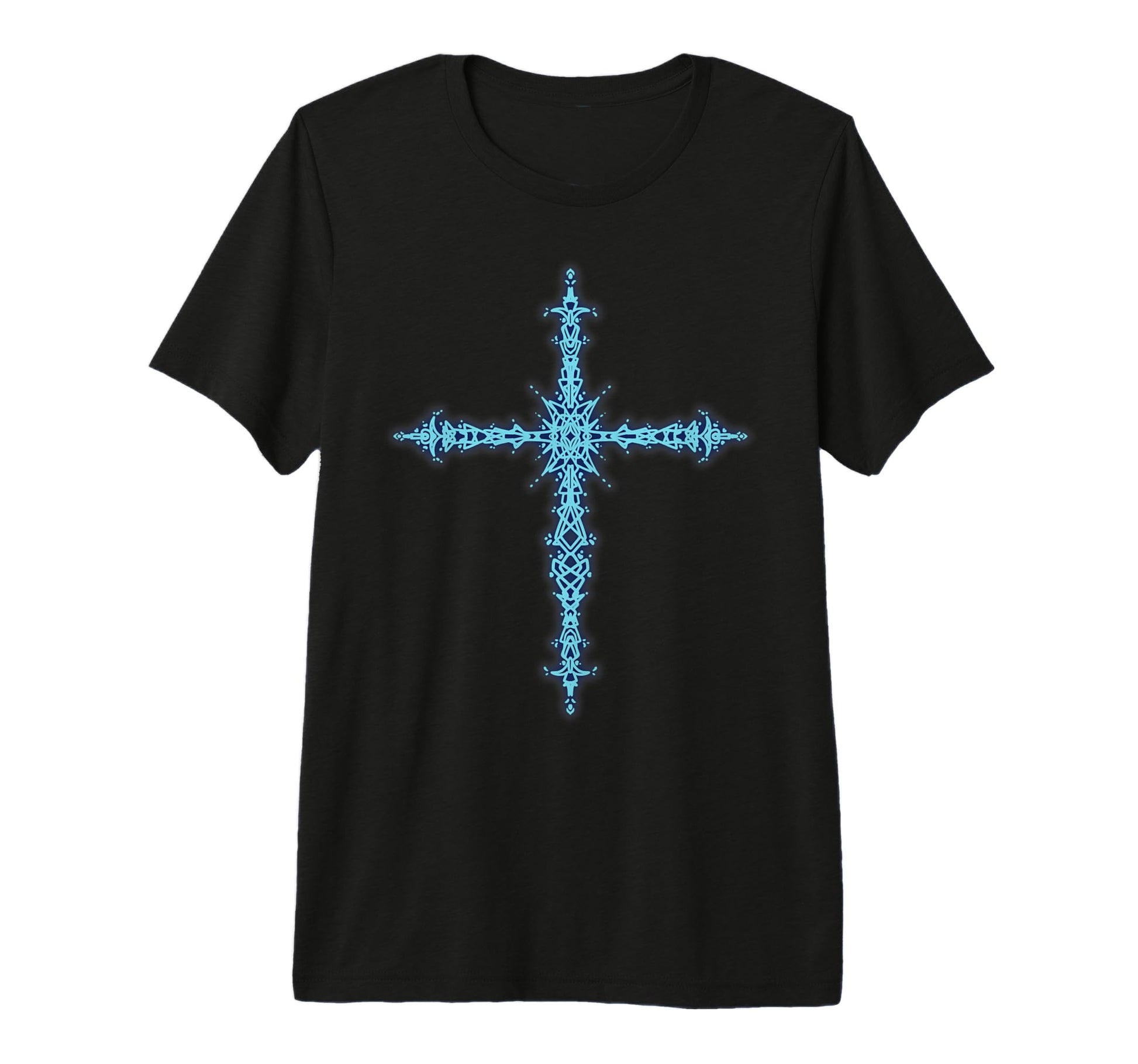 90S Y2K Goth Cross Alt Emo Grunge Tri T-Shirt - Minimalist Print Unisex - T-Shirt, Sweatshirt, Hoodie