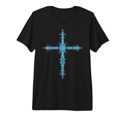 90S Y2K Goth Cross Alt Emo Grunge Tri T-Shirt - Minimalist Print Unisex - T-Shirt, Sweatshirt, Hoodie