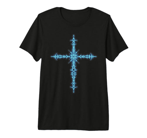 90S Y2K Goth Cross Alt Emo Grunge Tri T-Shirt - Minimalist Print Unisex - T-Shirt, Sweatshirt, Hoodie