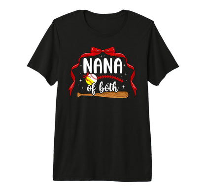 Nana Both Coquette Baseball Softball Nana T-Shirt - Novelty Apparel Unisex - T-Shirt, Sweatshirt, Hoodie