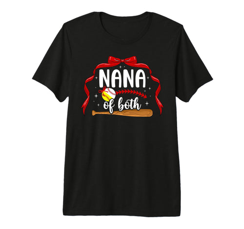 Nana Both Coquette Baseball Softball Nana T-Shirt - Novelty Apparel Unisex - T-Shirt, Sweatshirt, Hoodie