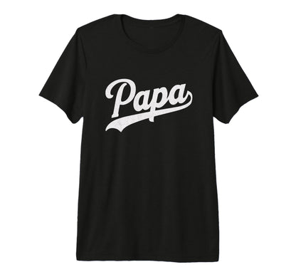 Mens Papa Baseball Script Tri Blend T-Shirt - Fun Novelty Design for Adults - T-Shirt, Sweatshirt, Hoodie