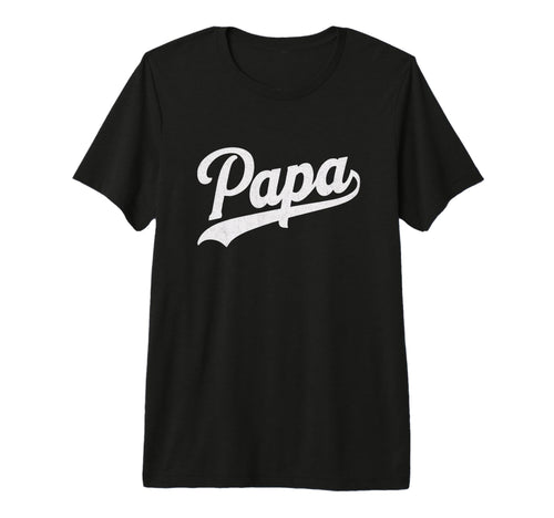 Mens Papa Baseball Script Tri Blend T-Shirt - Fun Novelty Design for Adults - T-Shirt, Sweatshirt, Hoodie